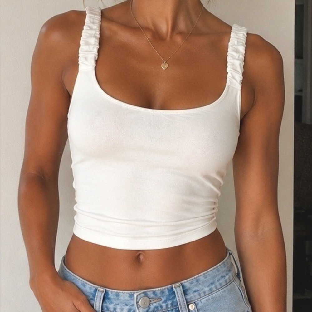 Muse Y2K White Tank Top